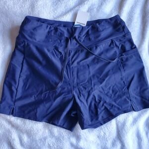 NWT GRADUAL Swim Shorts Small Women's Blue 3" Inseam NEW